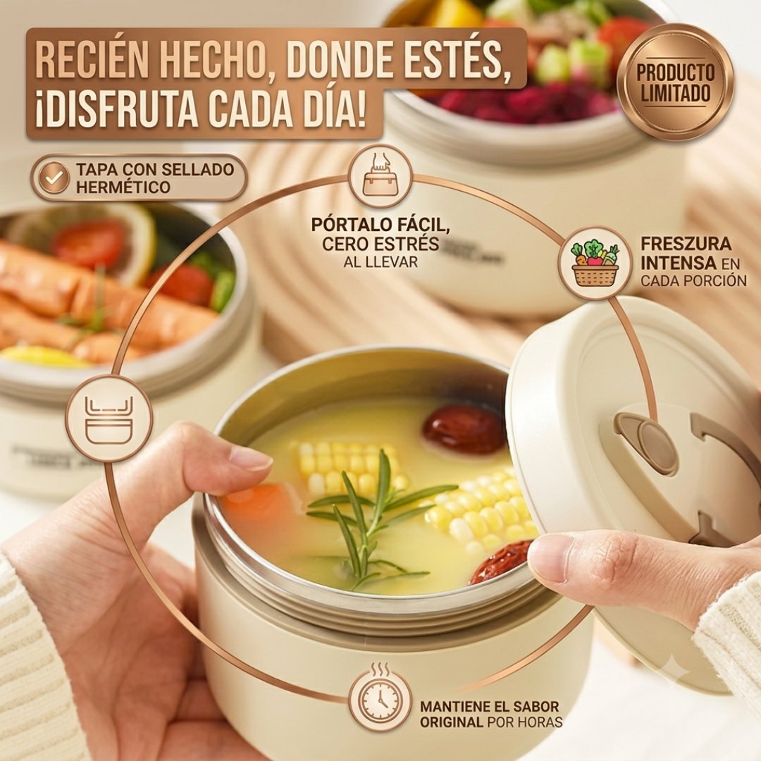 Lonchera CalorCasa™ - La forma más cómoda de llevar comida casera.