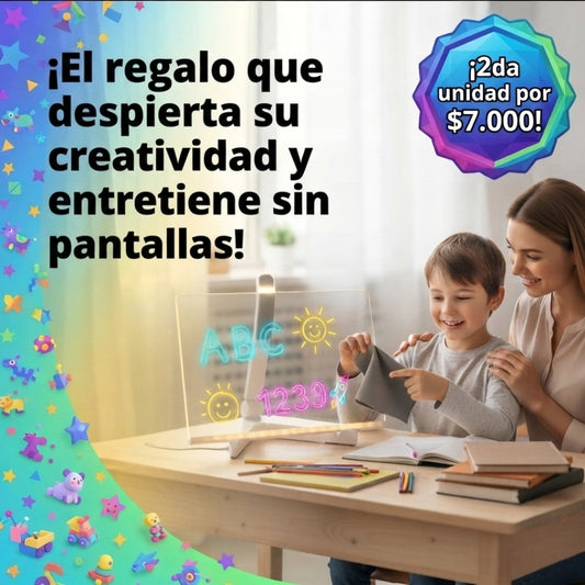 LumiPizarra Creativa LED - Dibujar, crear y jugar con luz, una y otra vez