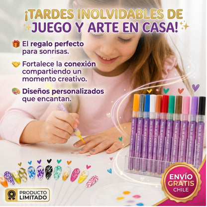PintaUñitas™ Kit Creativo - Un regalo creativo para pintar, jugar y compartir este Día del Niño