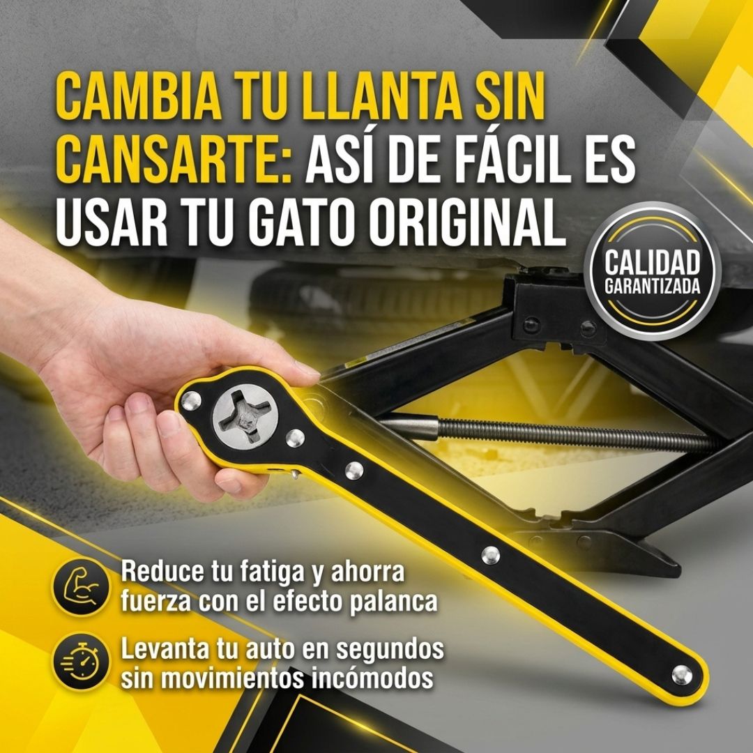 RacheJack™ – Llave Rápida para Gato de Auto