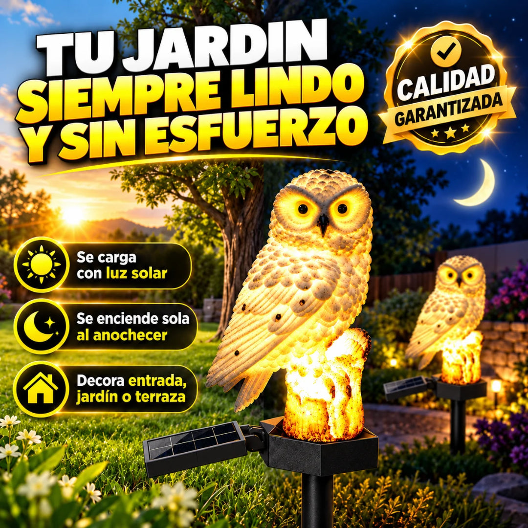 BúhoLuz™ - El detalle que cambia cómo se ve el jardín de noche