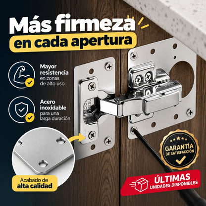 BisagraFix™ - Refuerza esa bisagra suelta sin cambiar todo el mueble.