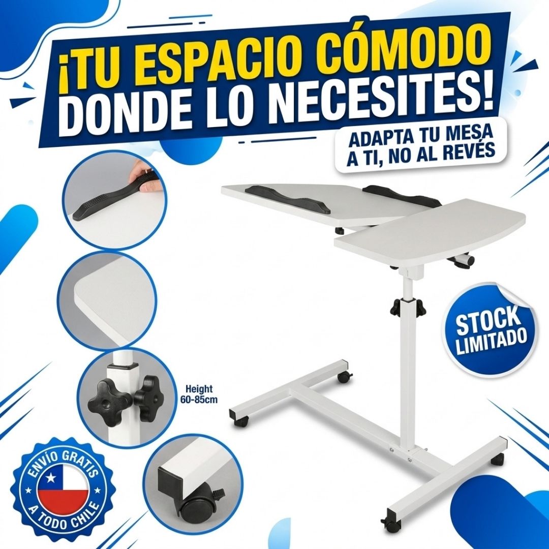 Mesa FlexiHome™ - Tu mesa donde la necesitas, a la altura que te acomoda.