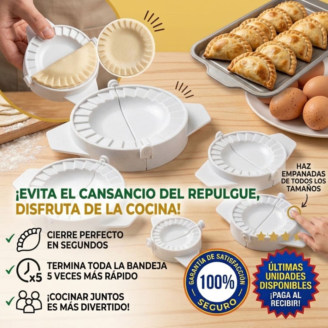 EmpanadaFácil™ - Corta, rellena y cierra empanadas más parejas en pocos movimientos.