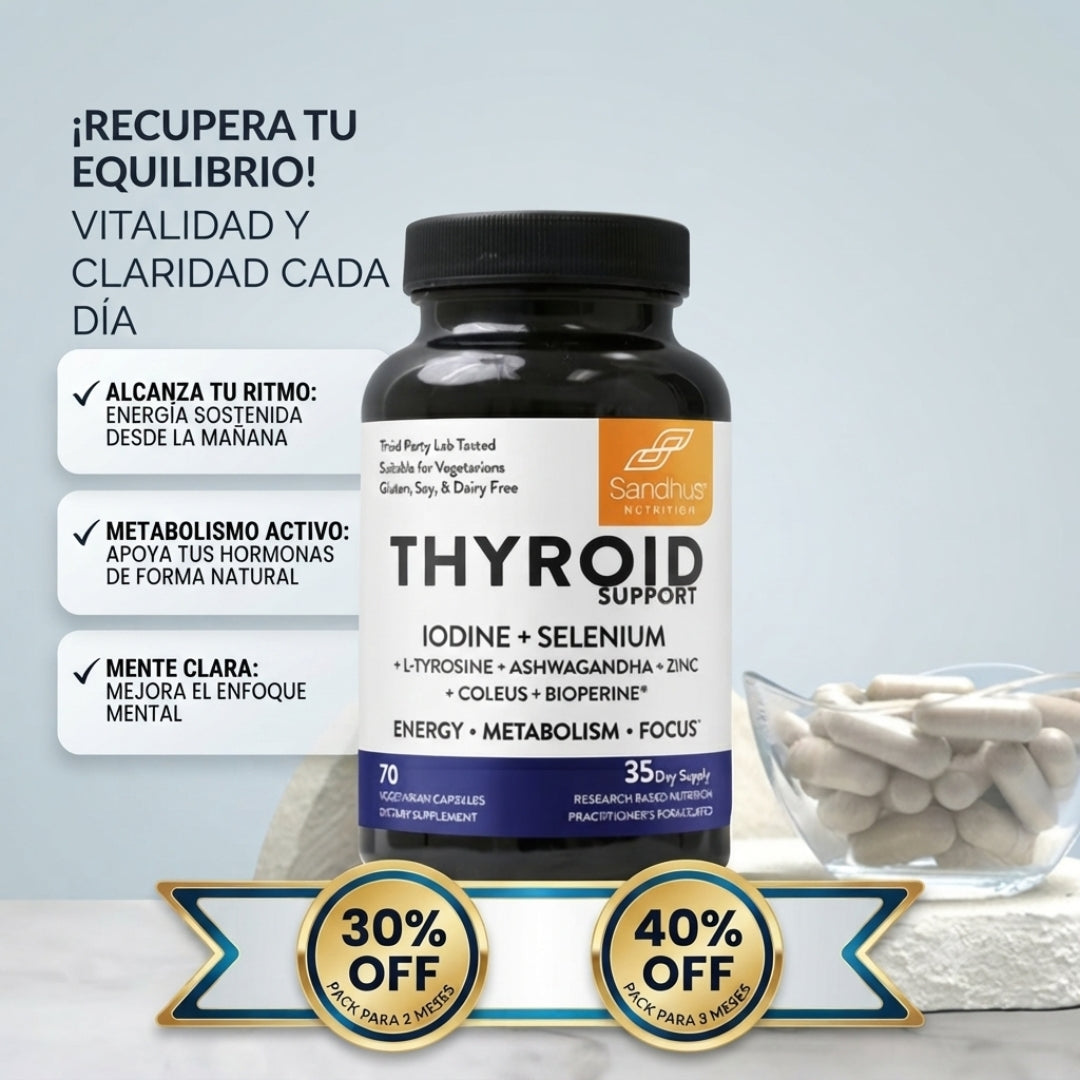 Thyroid Support - Apoyo nutricional para acompañar tu energía y bienestar diario