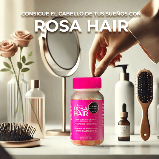 Rosa Hair Gomitas - Fortalece tu cabello, piel y uñas de la manera más dulce