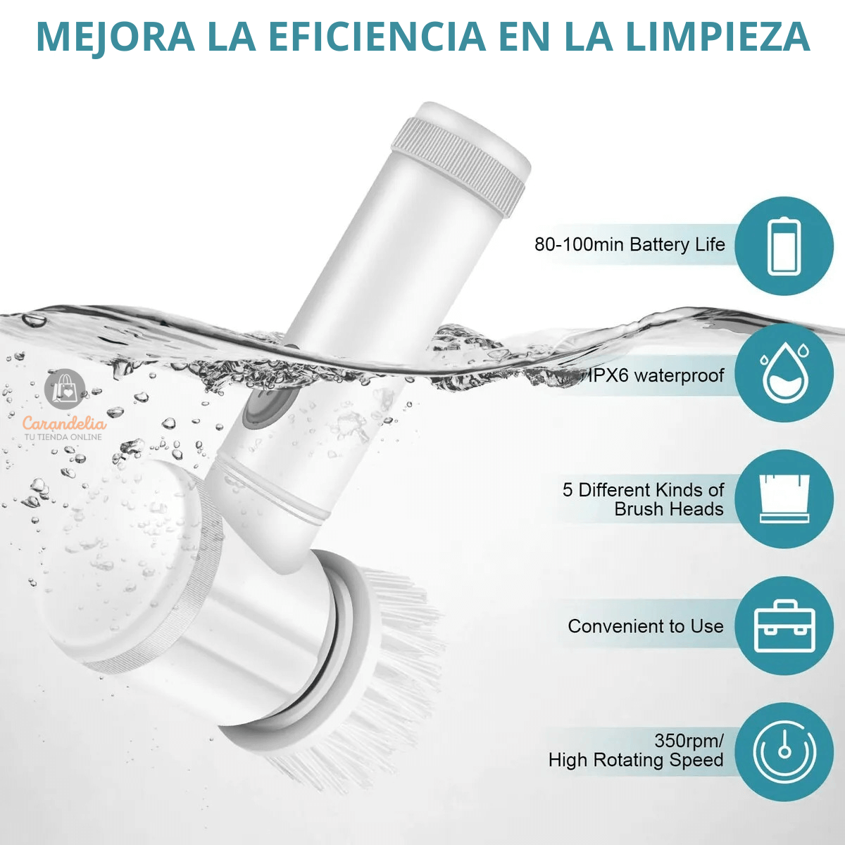 Cepillo Eléctrico -  ¡Tu Hogar Brillante en Minutos!
