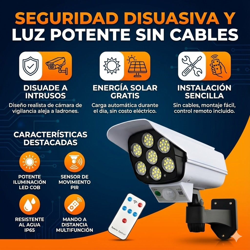 SafeLight Pro - Ahuyenta ladrones sin gastar un peso en electricidad