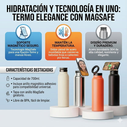 MagFit Bottle - Botella deportiva con tapa magnética