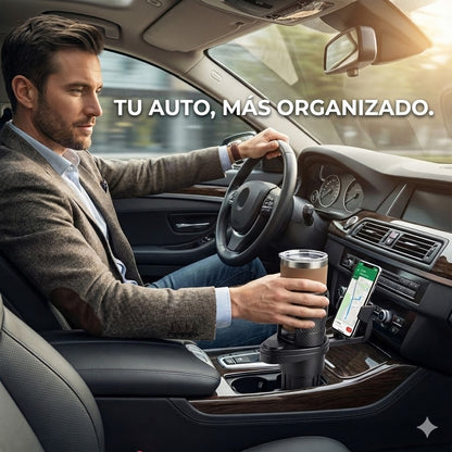 Portavasos Multifuncional Inteligente - Mantén tu auto ordenado