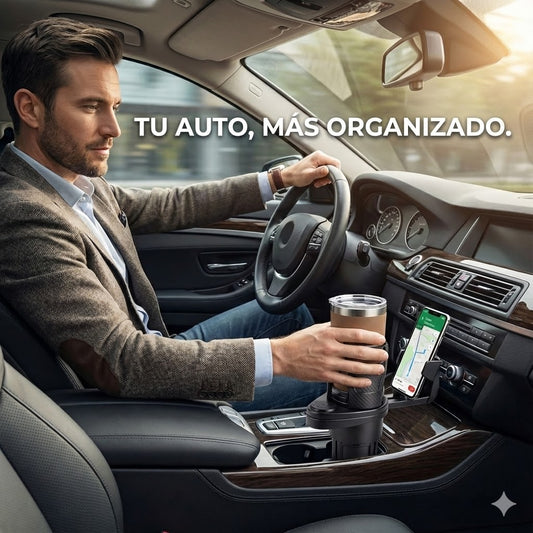 Portavasos Multifuncional Inteligente - Mantén tu auto ordenado